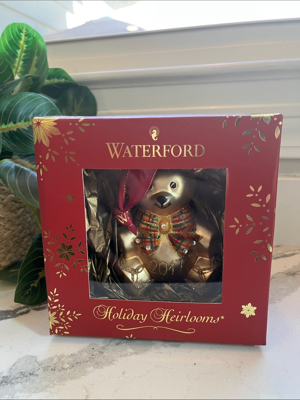 🧸 Waterford Holiday Heirlooms Baby’s First Teddy Bear 2017 Ornament